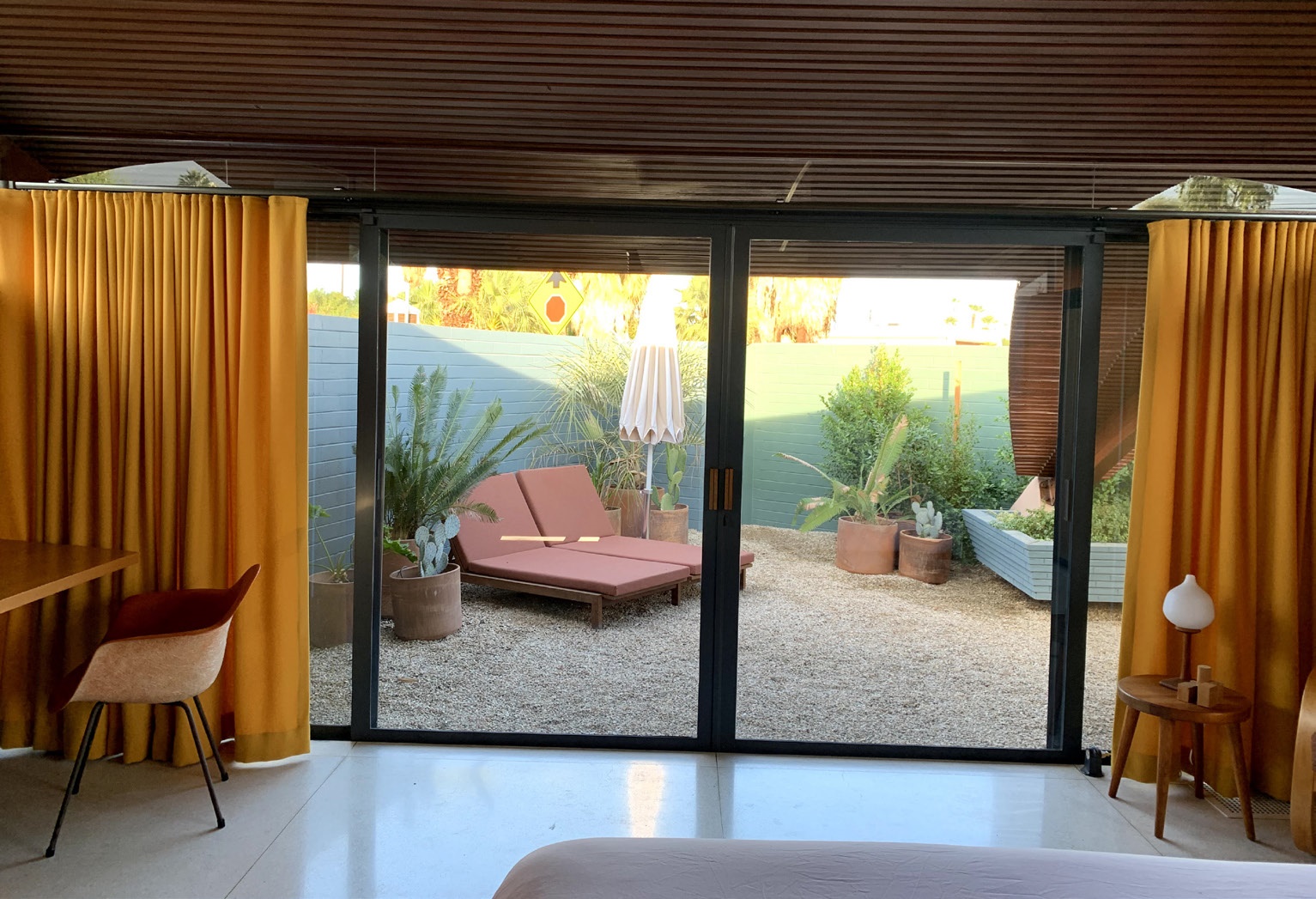 Rehabilitated bedroom, new sliding doors